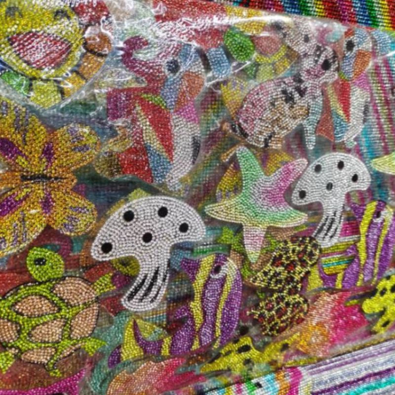 服装辅料DIY水钻胶网 蘑菇海星烫钻烫图