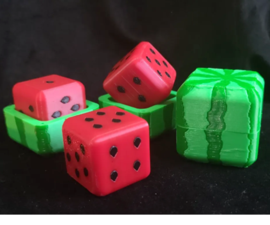 New cross-border watermelon dice creative and cute fruit dice game props details Picture