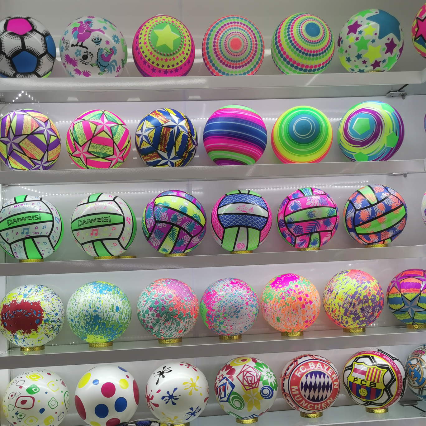 9寸22 厘米荧光球拍拍皮球全印球