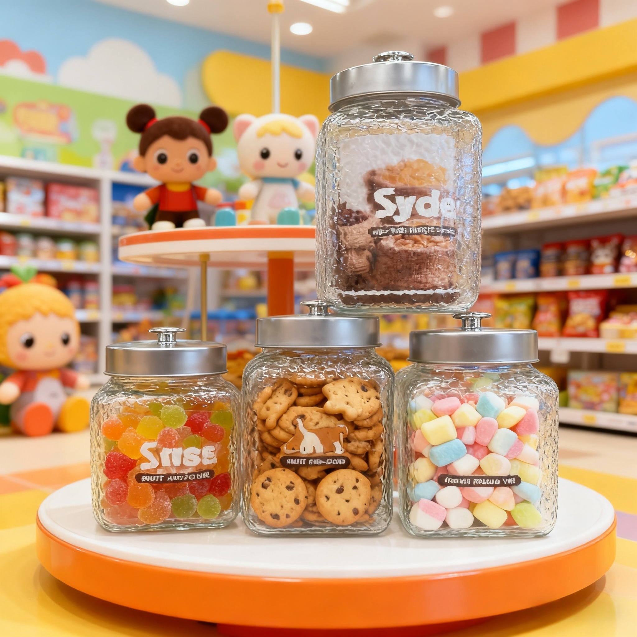 玻璃容器/糖罐/密封罐/咖啡豆保存罐/糖果玻璃罐白底实物图