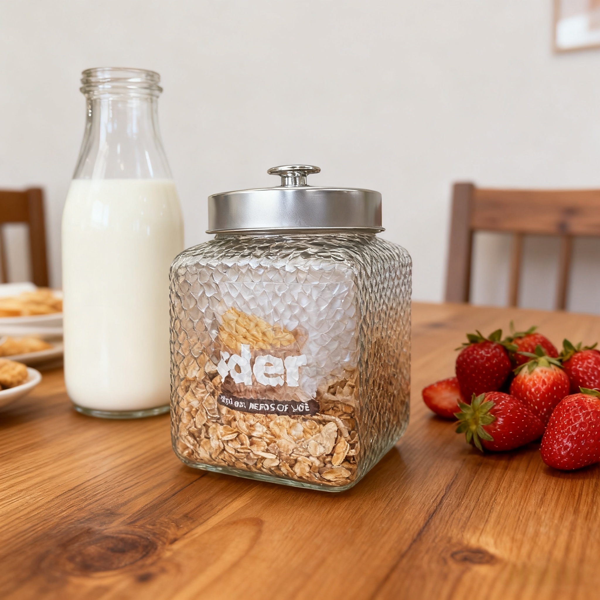 方形锤纹储藏瓶1200ml，1700ml，2300ml