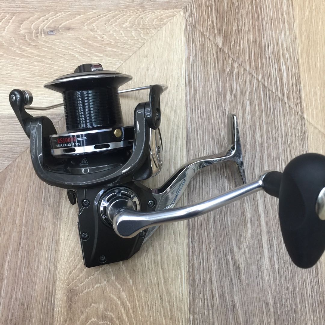 远投轮锚鱼轮 金属斜口浅杯远投轮纺车轮鱼线轮10000型