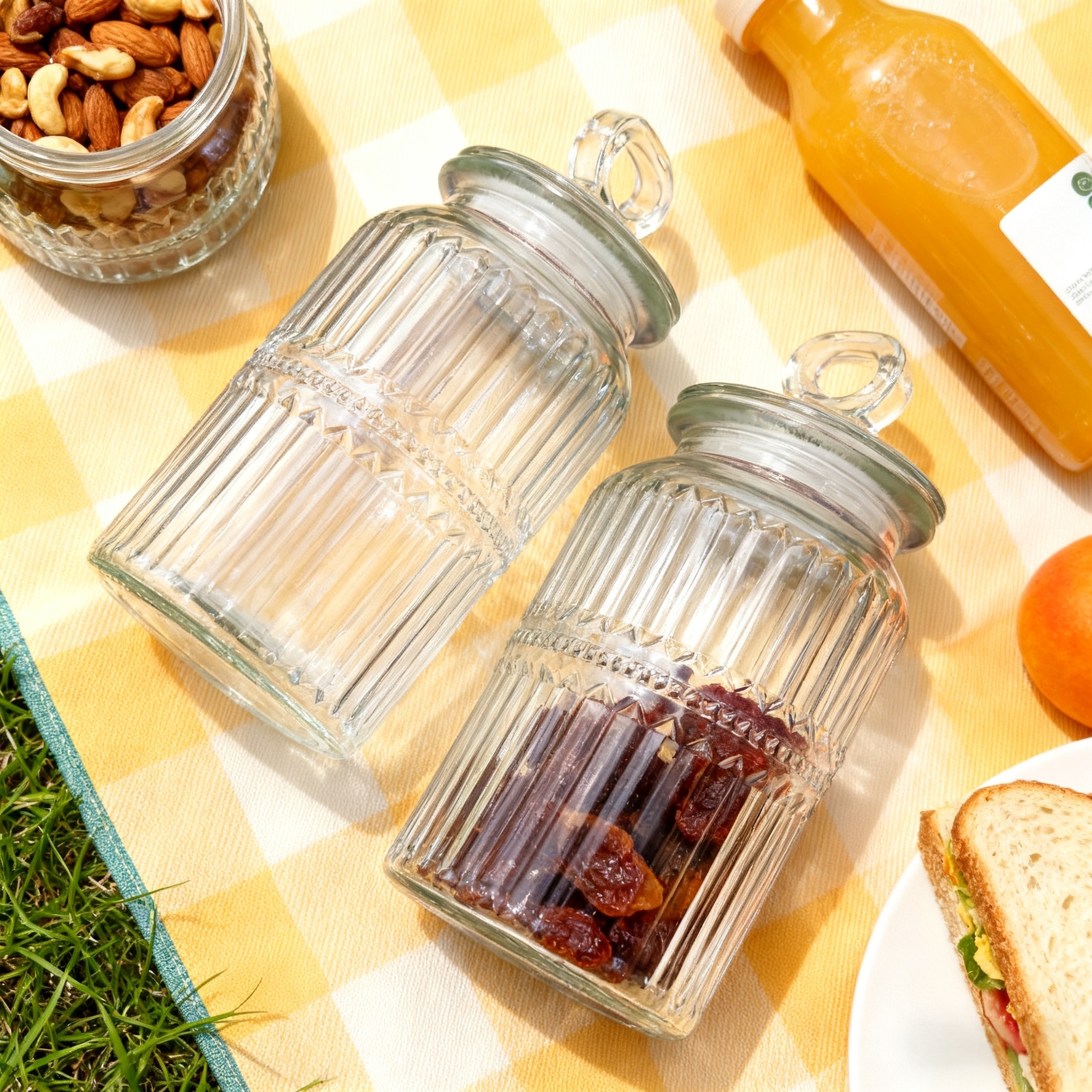 竖纹储藏瓶600ml，920ml，1180ml