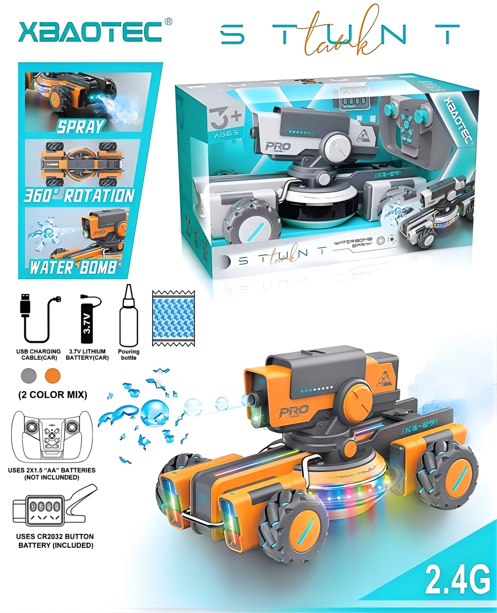 Remote control, horizontal light, music, spray, stunt concept car, water spray (handle + motion-sensing watch) dual remote control