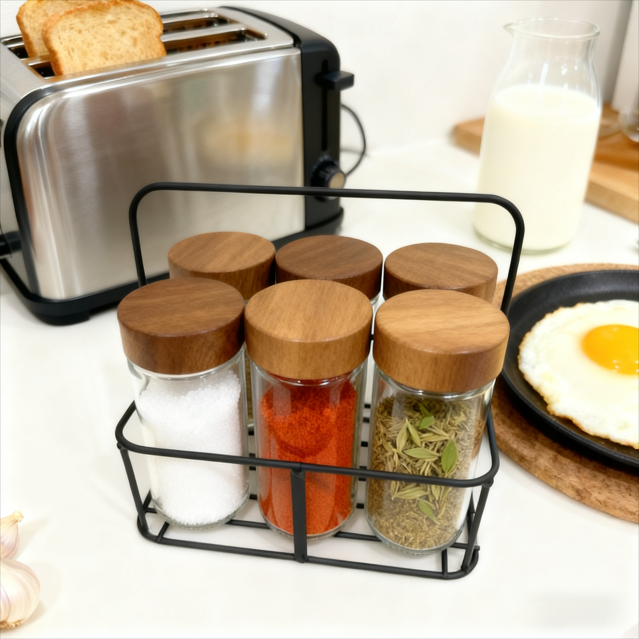 调味瓶/研磨器/黑胡椒研磨器/调料盒/盐罐玻璃产品图