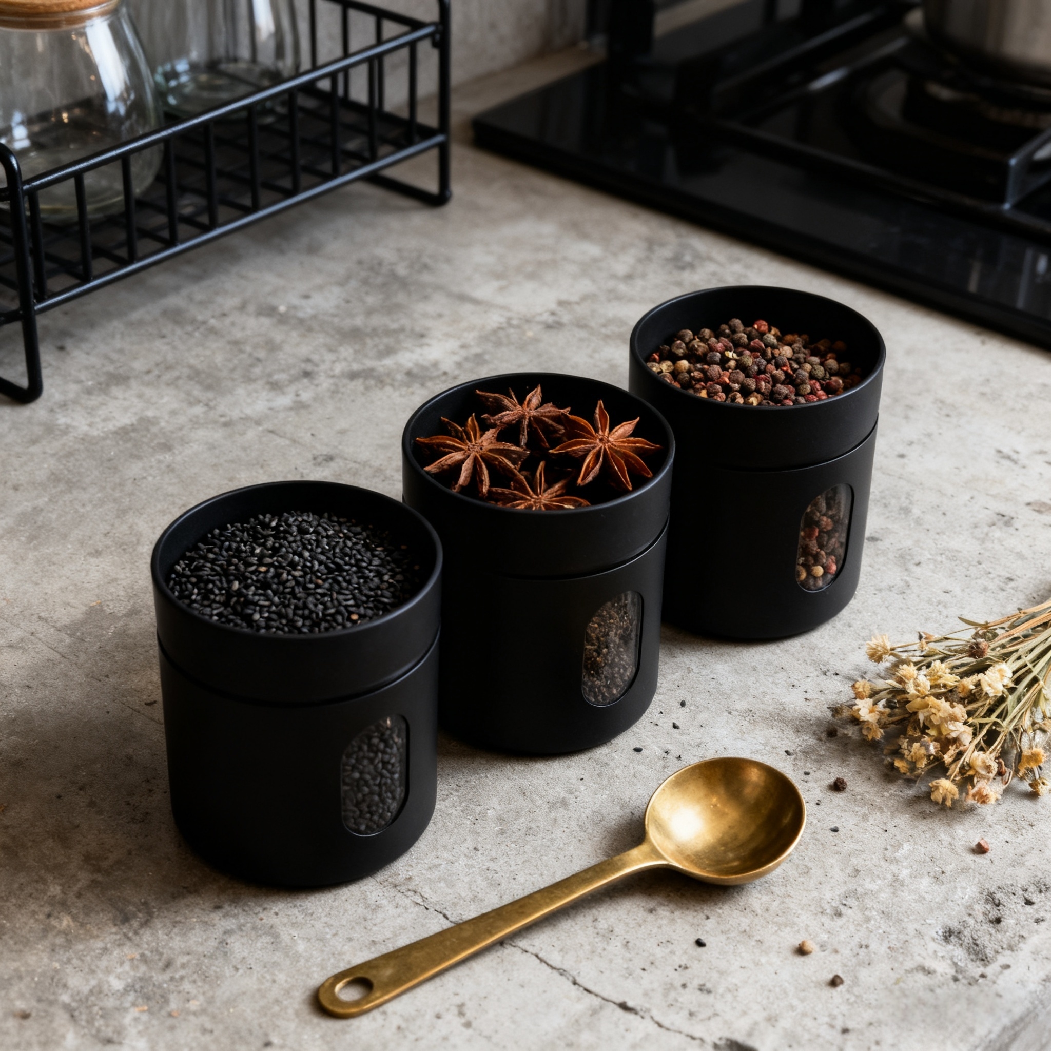 调味瓶/研磨器/黑胡椒研磨器/调料盒/盐罐玻璃产品图