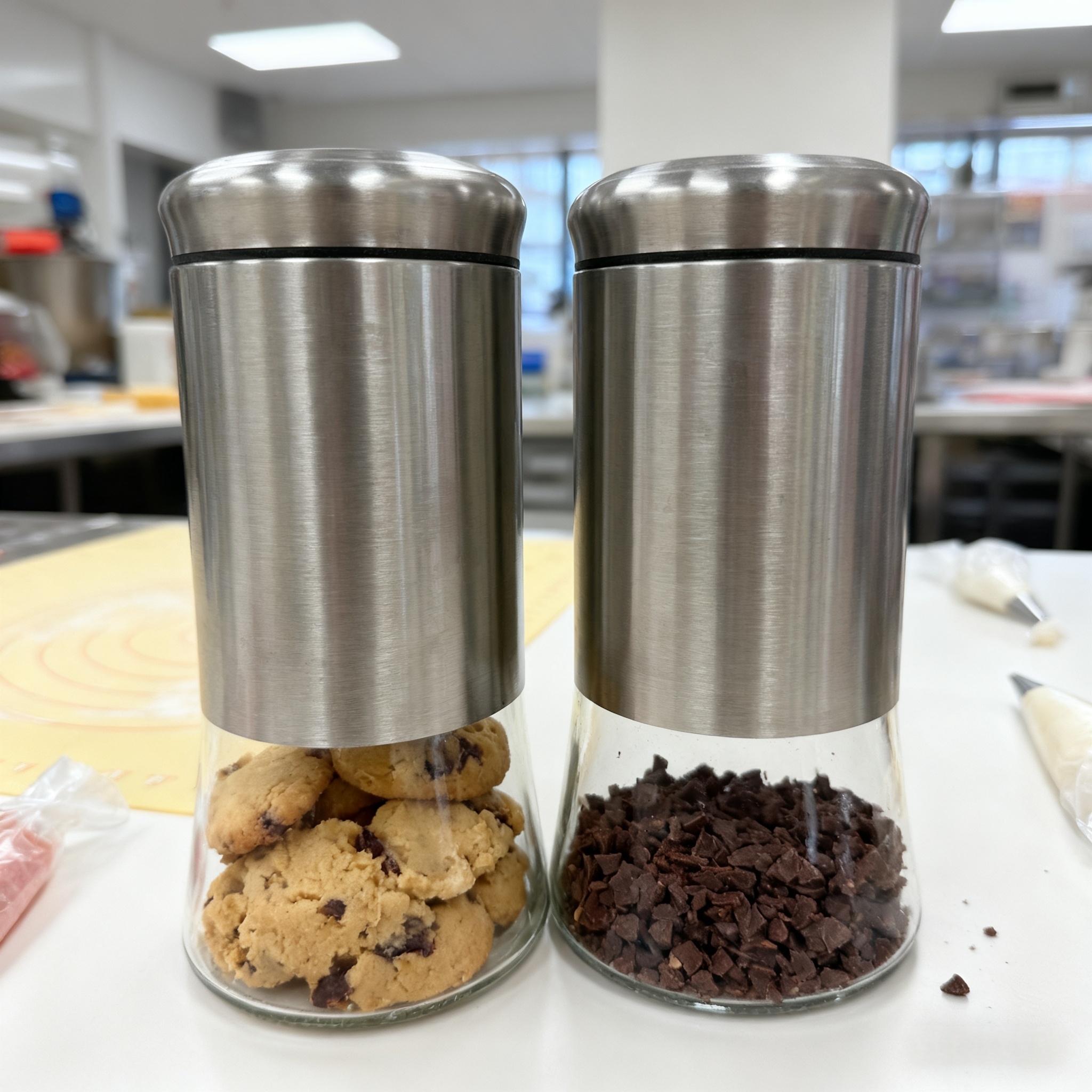 3件套1500ml 1000ml 700ml带不锈钢套皮的玻璃罐细节图