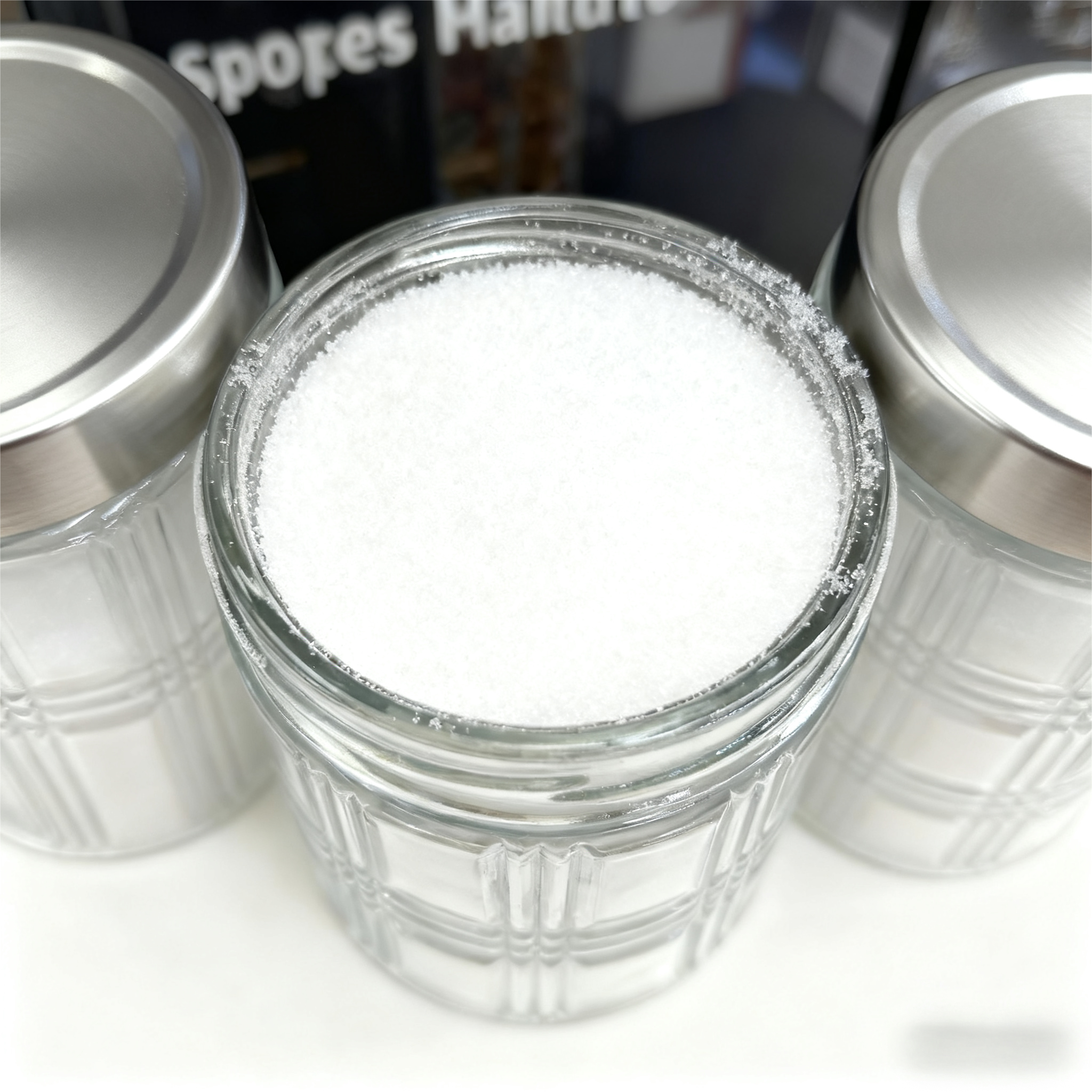 4件套2100ml 1700ml 1200ml 800ml带不锈钢盖的玻璃罐细节图