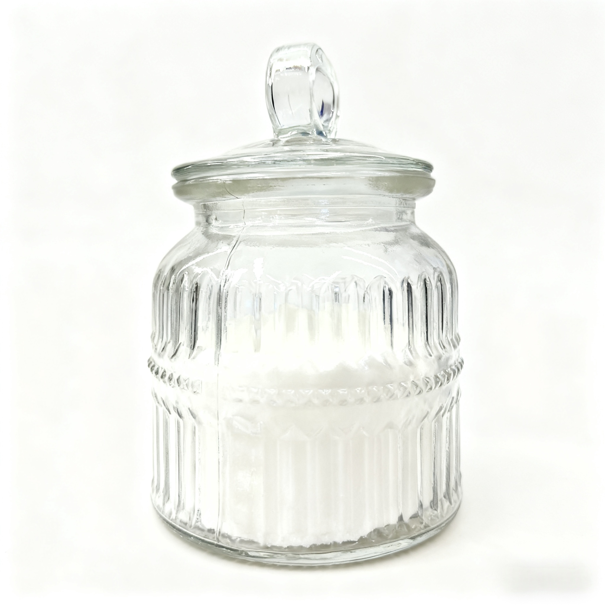 竖纹储藏瓶600ml，920ml，1180ml白底实物图