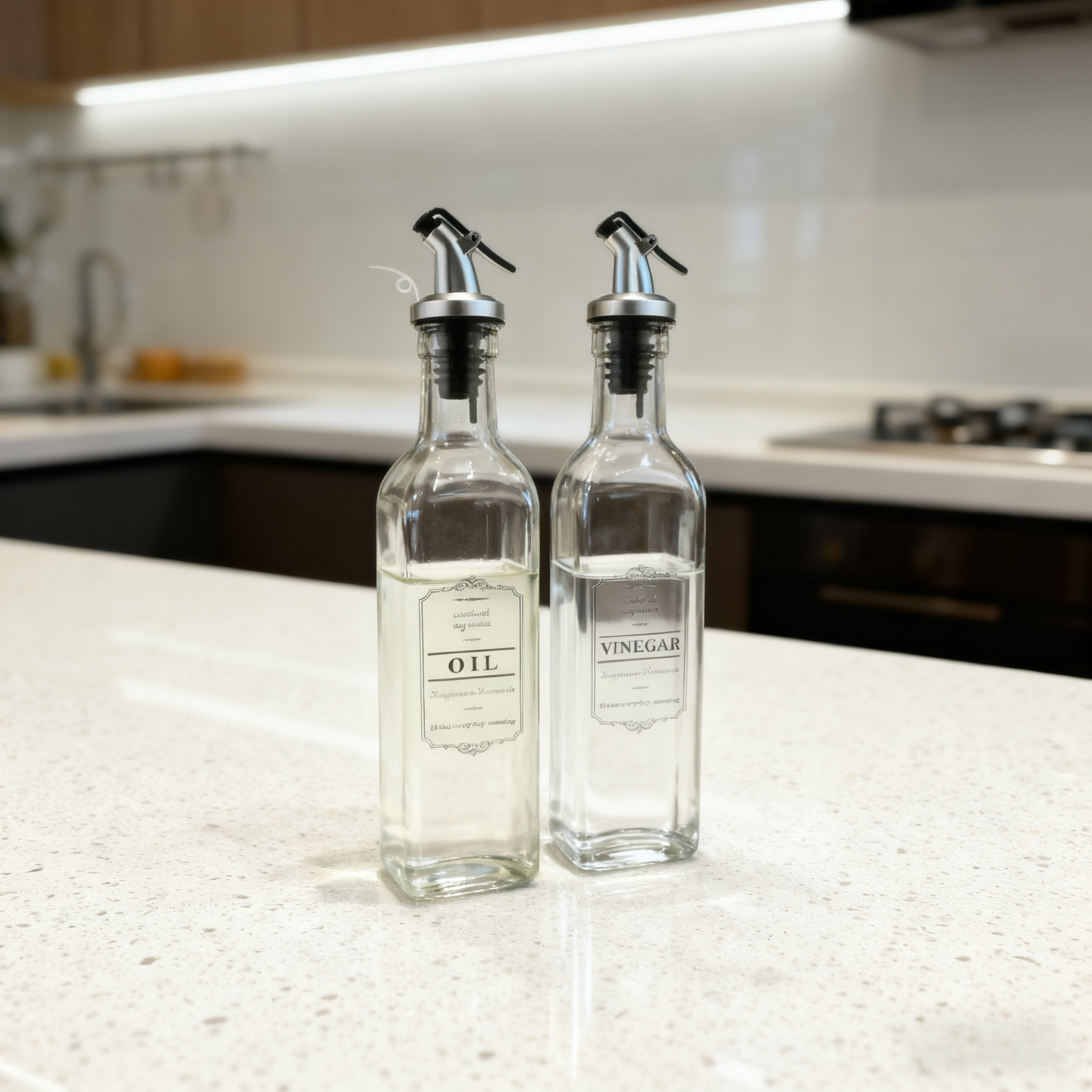 带花纸2只油醋瓶套装