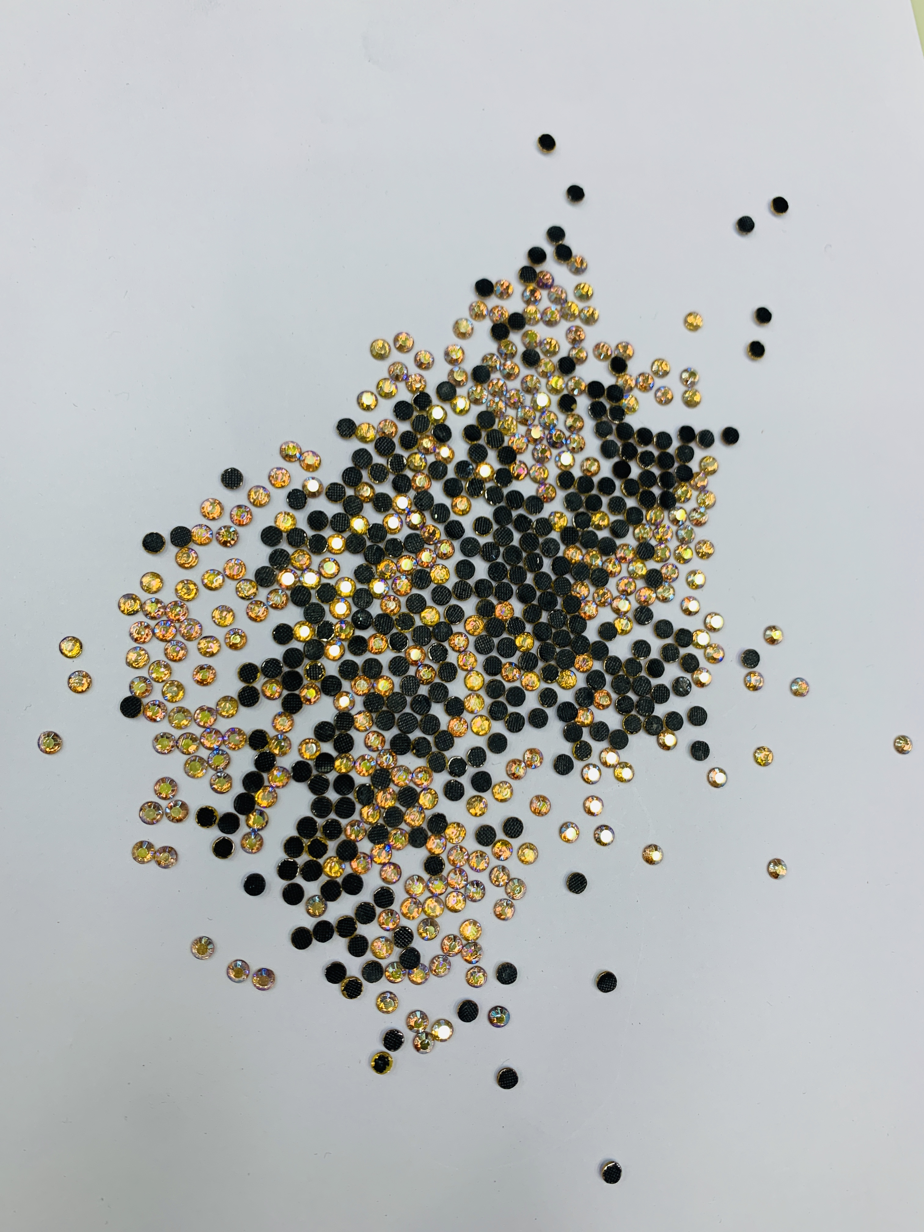 SS16水晶黄AB双面钻平底钻DIY钻玻璃烫钻烫钻