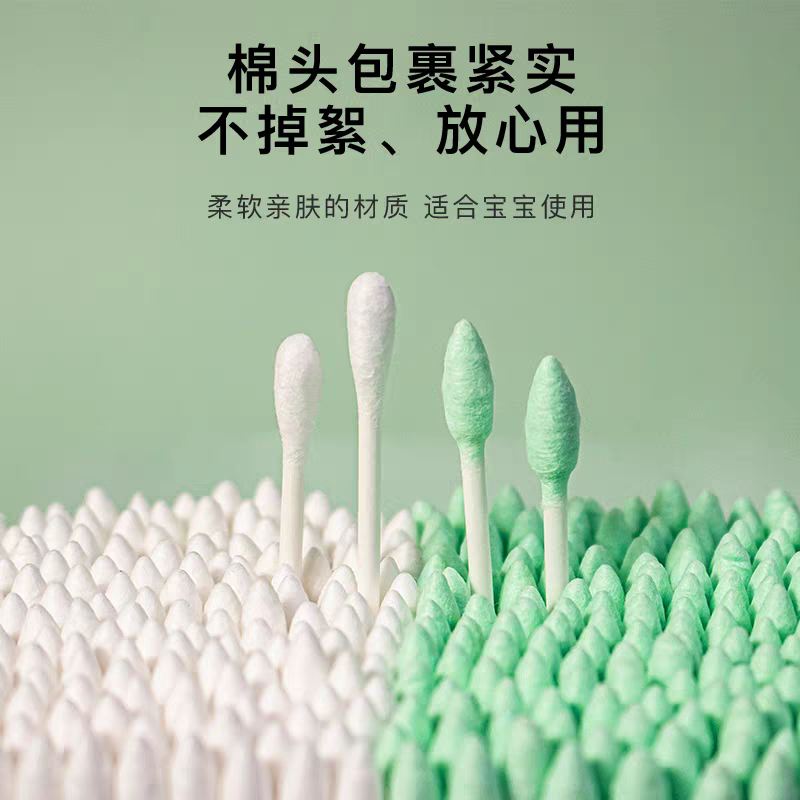 6021 Double-headed colored cotton swabs for ear cleaning, cosmetic disposable sanitary cotton swabs, ear picks, wooden sticks, cotton swabs, special household box detail image 4