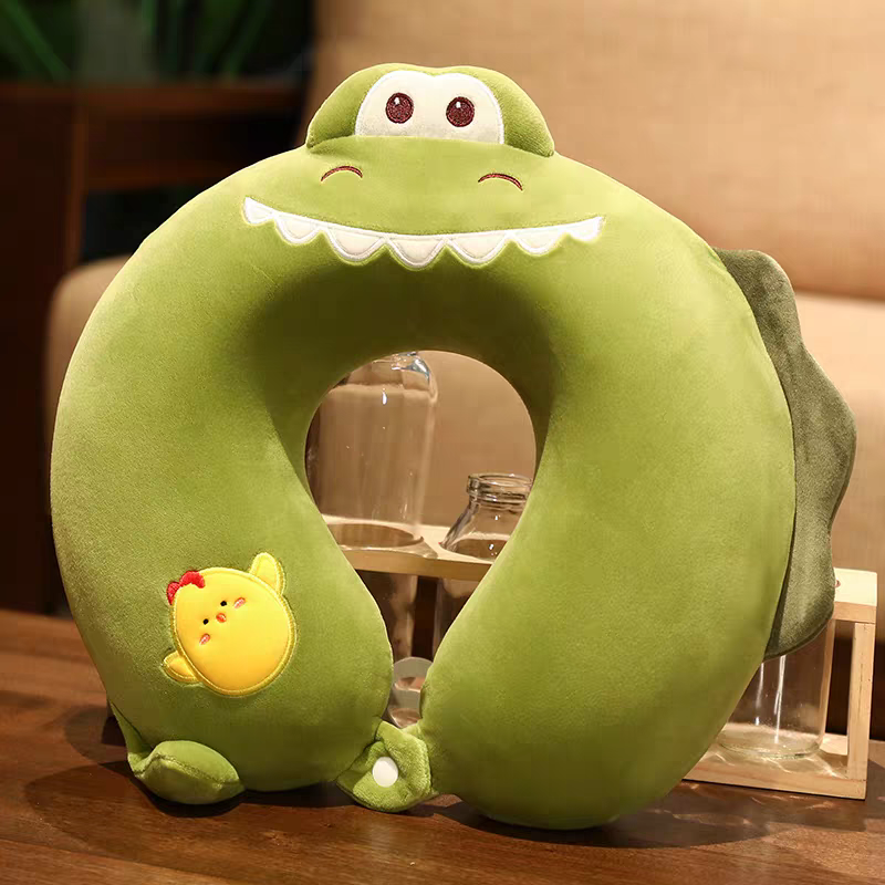 Cartoon memory foam travel pillow, adult neck guard pillow, neck pillow, solid color travel pillow, U-shaped pillow, pillowcase, detachable and washable Application Scenario