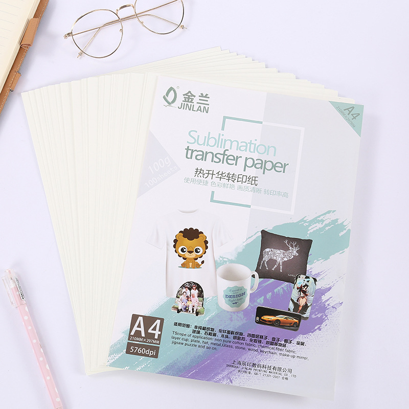 jinlan 金兰热升华转印纸 A4*100烤杯纸工厂批发慢干热转印纸