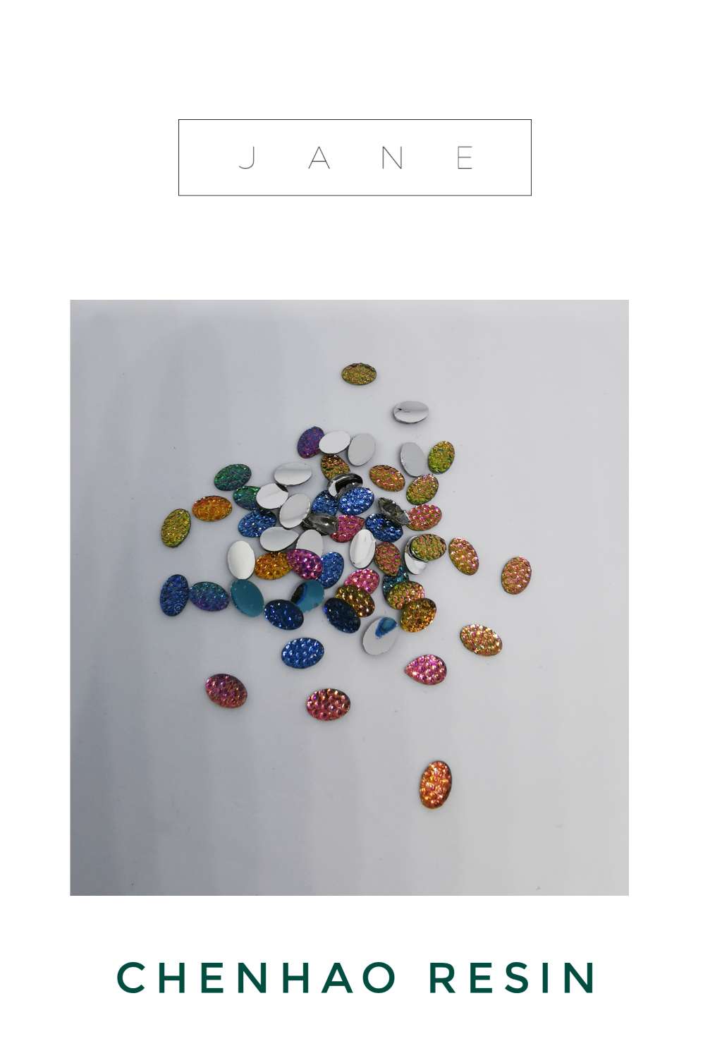 树脂七彩菠萝椭圆，水滴 服装辅料烫钻高品质美甲钻辅料