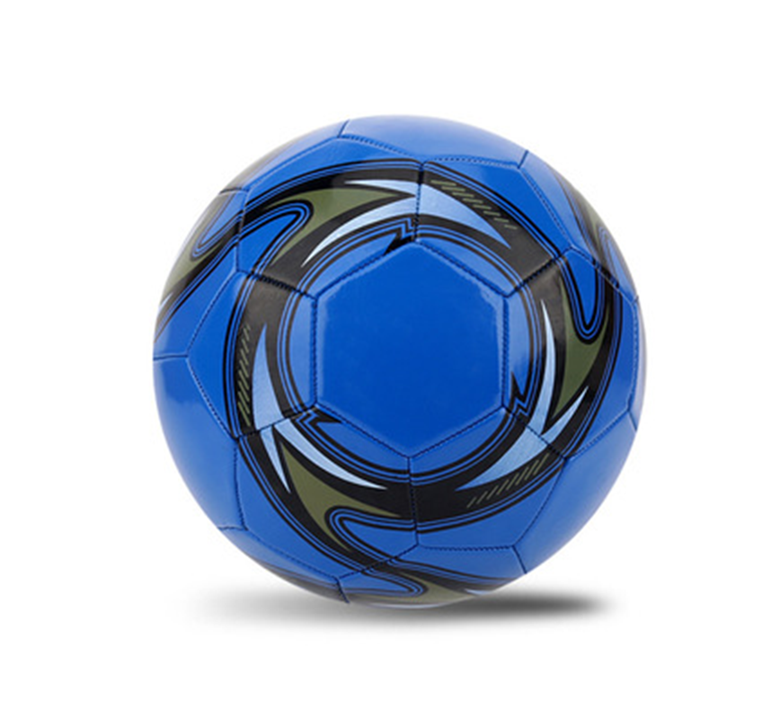 机缝5号低弹室内足球PVC蓝色