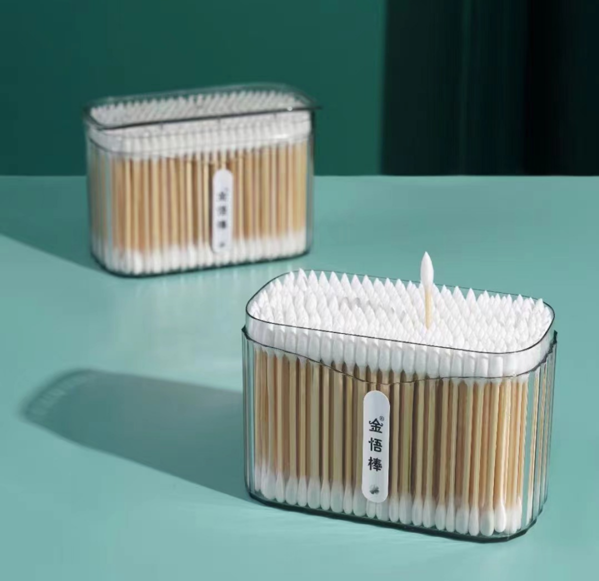 6008 Double-headed household cleaning cotton swabs, sanitary cotton swabs, ear cleaning, makeup, 320 dust-free, one-time firm