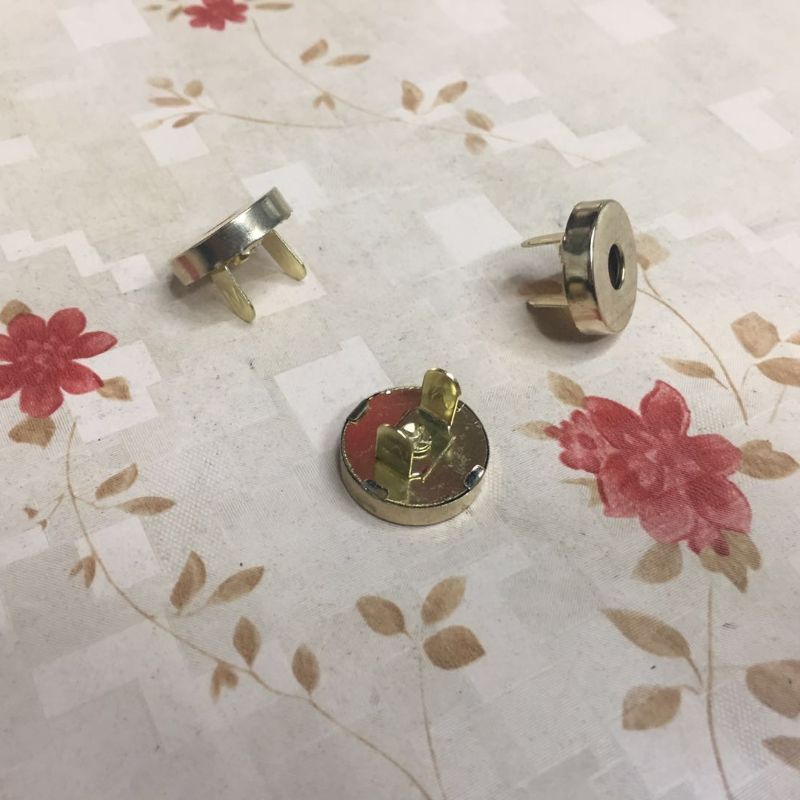全实双脚金色磁铁纽扣箱包磁扣箱包配件