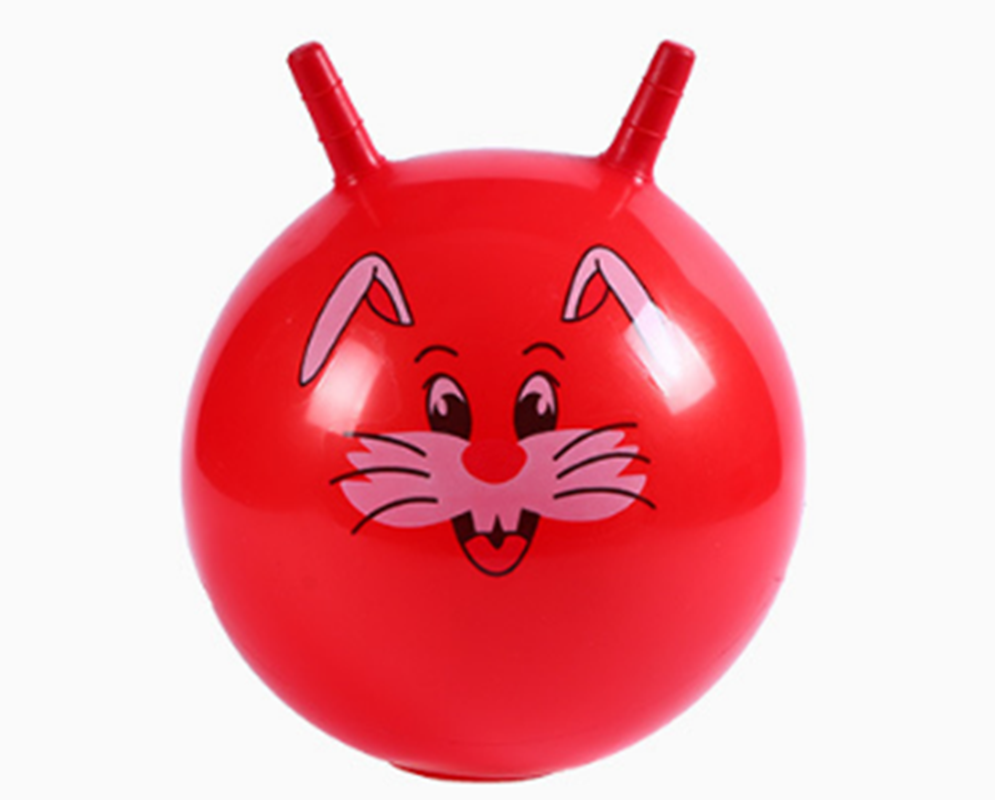 PVC 印花大羊角球儿童玩具皮球卡通跳跳球