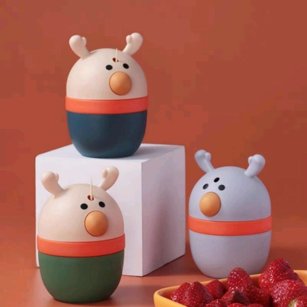 6650 Push-type toothpick box, creative and cute, automatically pops out, personalized toothpick holder for restaurants, home toothpick storage can