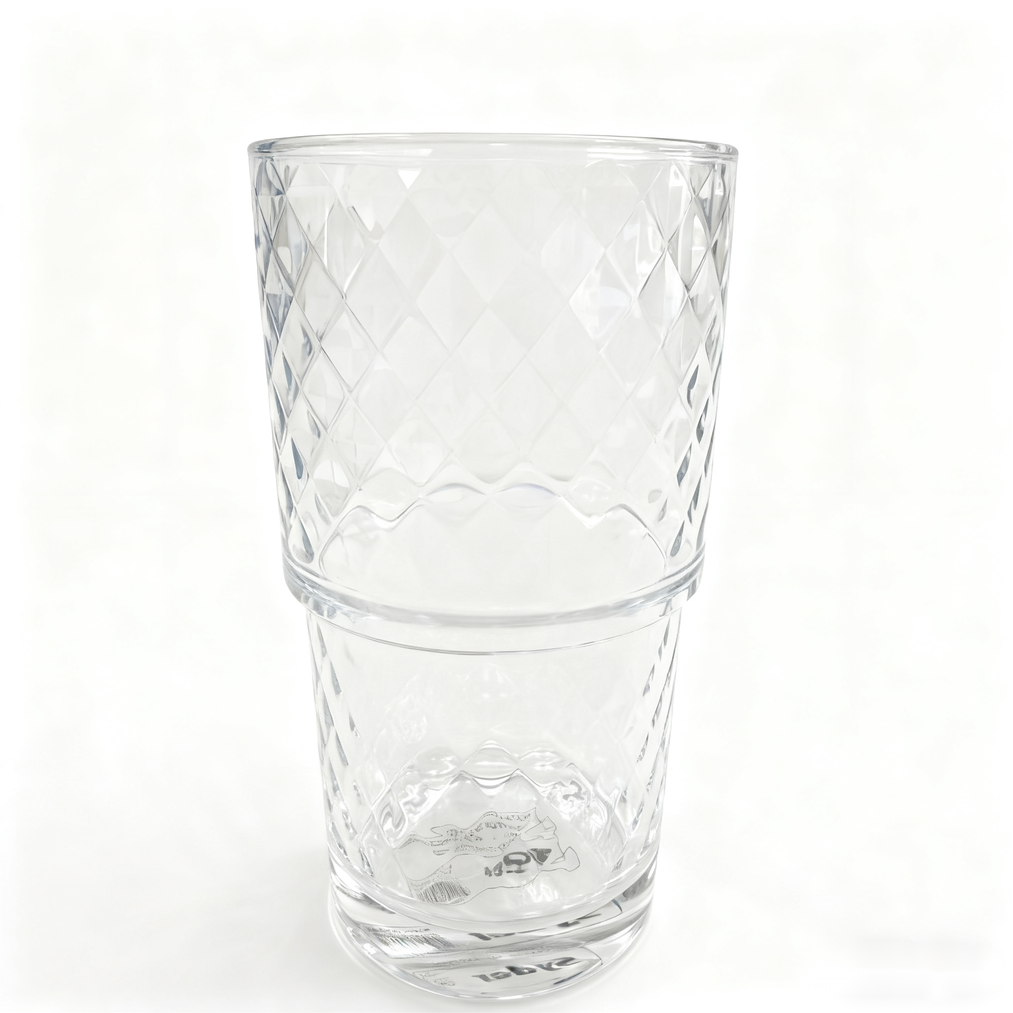 玻璃杯/果汁高脚杯/杯子/高硼硅玻璃杯/玻璃杯碟产品图