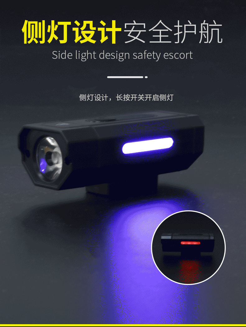 BL100 aluminum headlamp USB charging bicycle aluminum alloy headlamp bicycle headlamp strong light flashlight cycling equipment pic 8