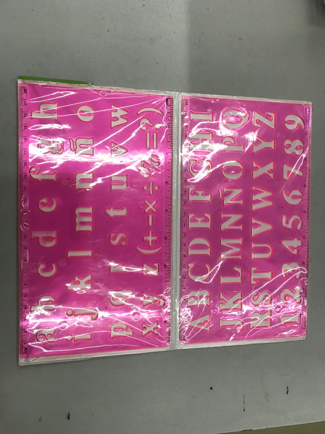 小学生 专用多功能模板字母尺2片组合套装