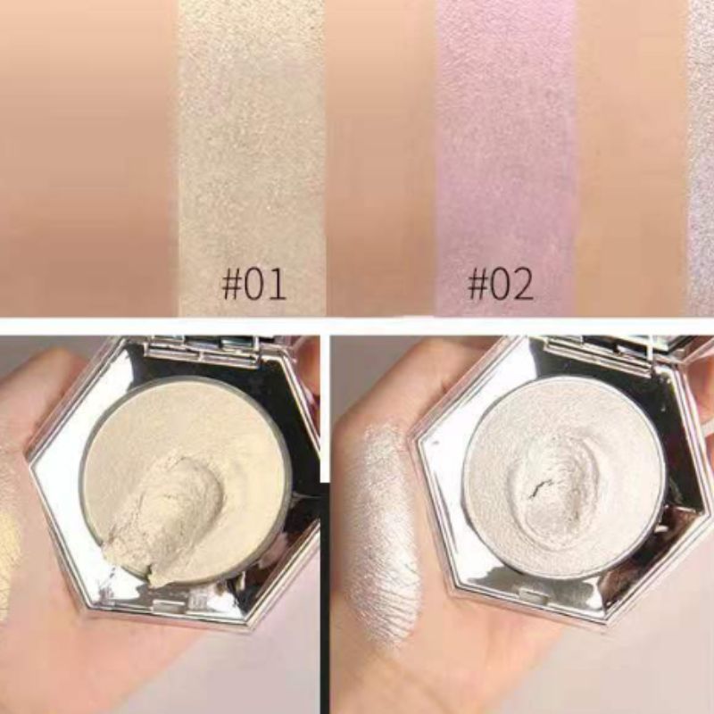 独角兽钻石高光粉饼提亮珠光闪粉立体V脸鼻影修容盘01