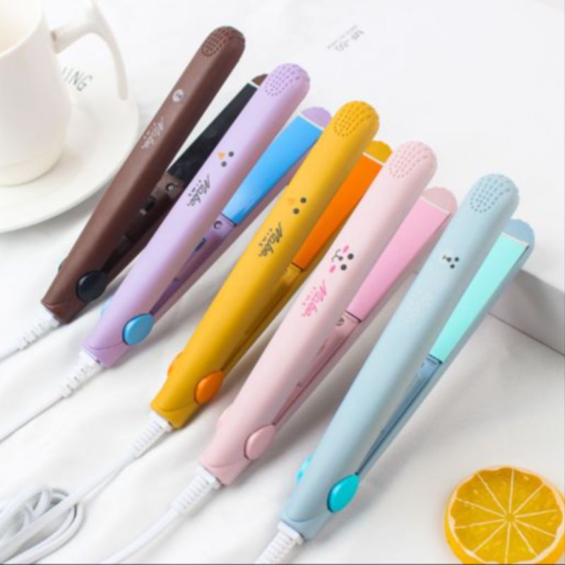 mini curling iron, new dual-purpose hair straightener, cute Korean version, candy color, factory direct sales details Picture