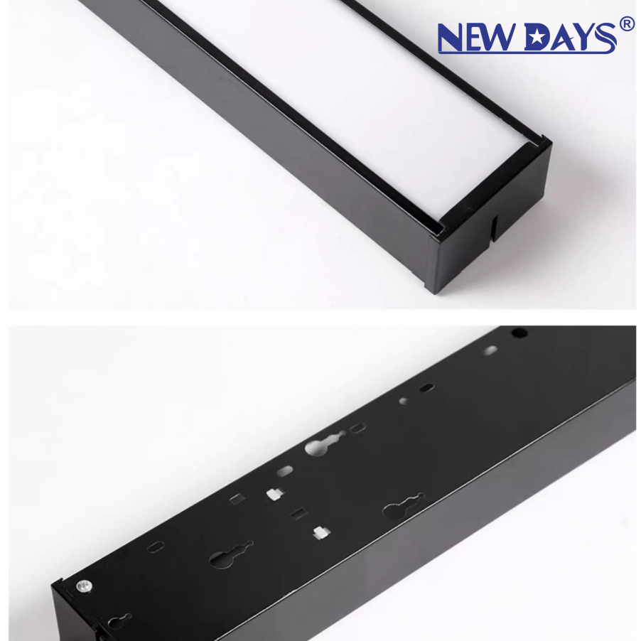 NEWDAYS品牌跨境新款塑钢办公灯led长条灯无缝拼接吊线灯台球室氛围灯健身房方通专用灯办公室灯产品图