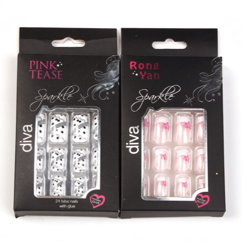 美容化妆美甲用品盒装印花甲片混款厂家直销2