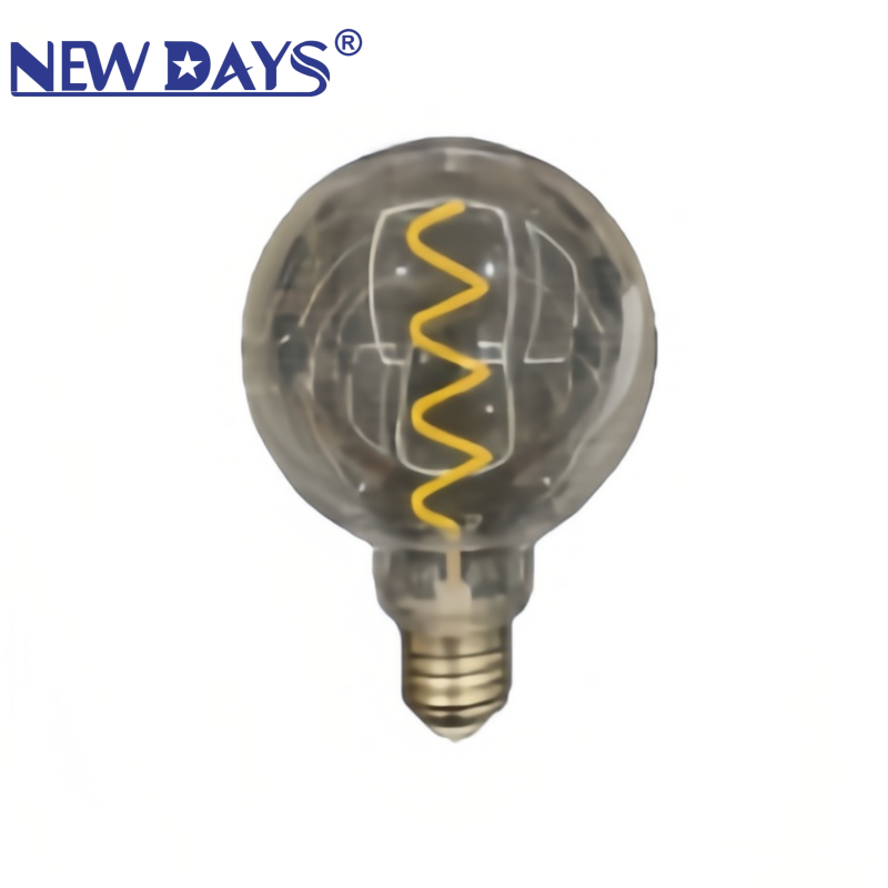 NEWDAYS brand cross-border new round bubble LED filament lamp, brown and amber color pointed bubble tungsten filament candle bulb, warm light led flame head Application Scenario