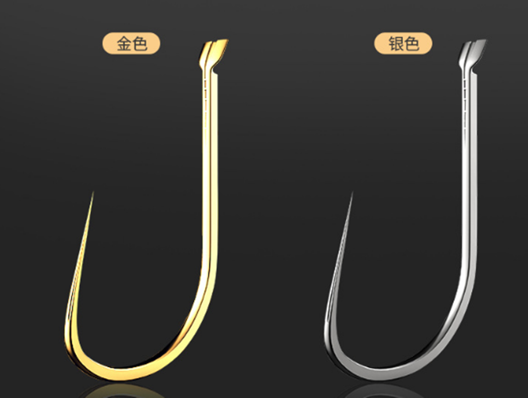 双槽鬼牙新关东盒装 鱼钩血槽进口钓鱼钩无倒刺鲫鲤散钩渔具