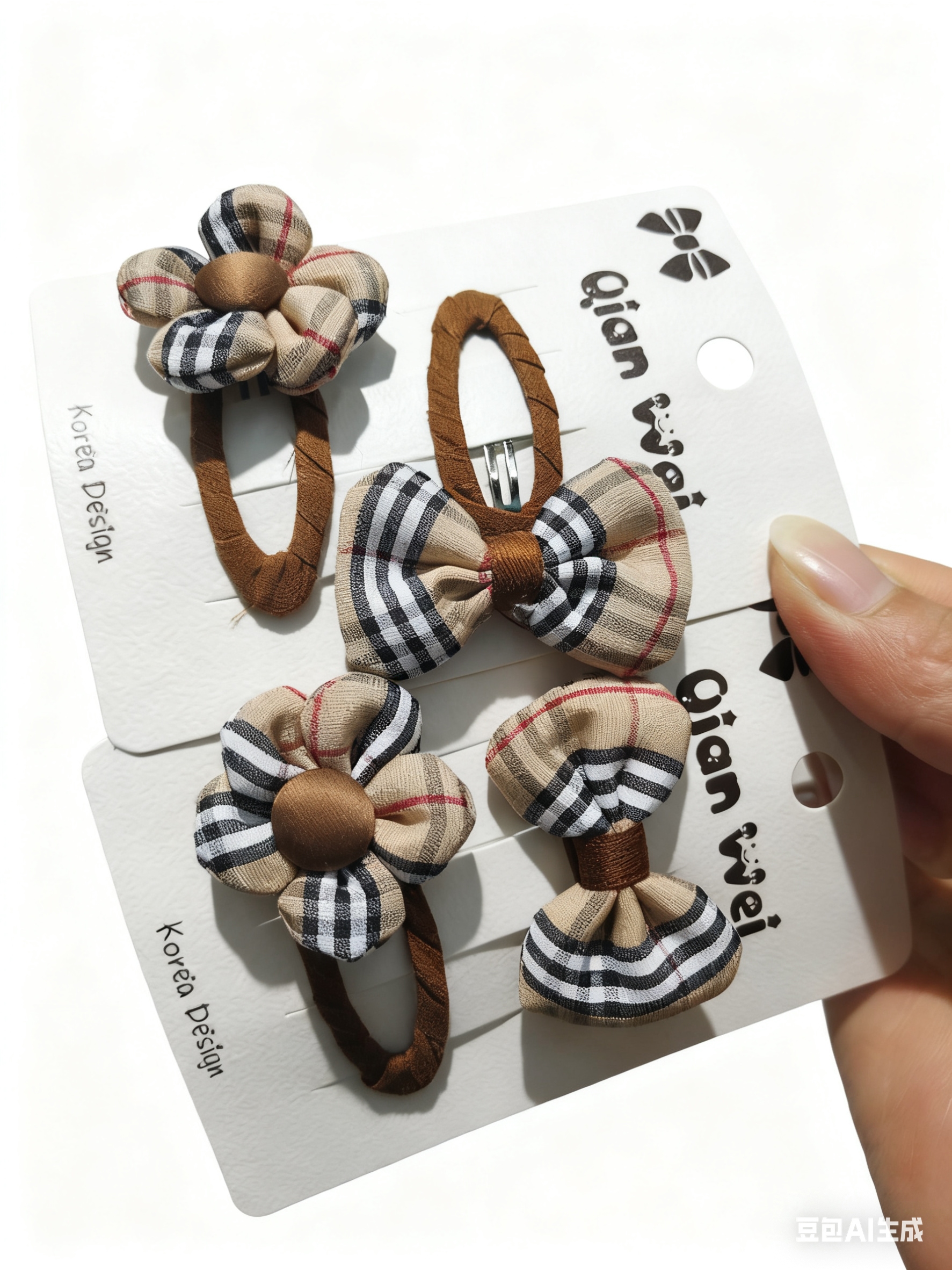 发卡/发夹儿童拼接韩版/发卡儿童拼接韩版/拉布布/发卡琵琶产品图