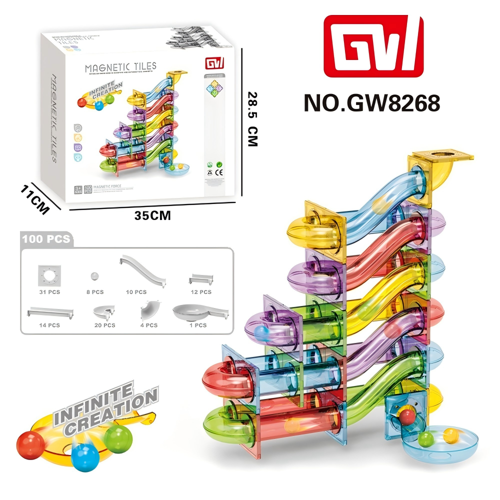 100 pieces of diamond-facing magnetic sheet pipe ball 7.5CM