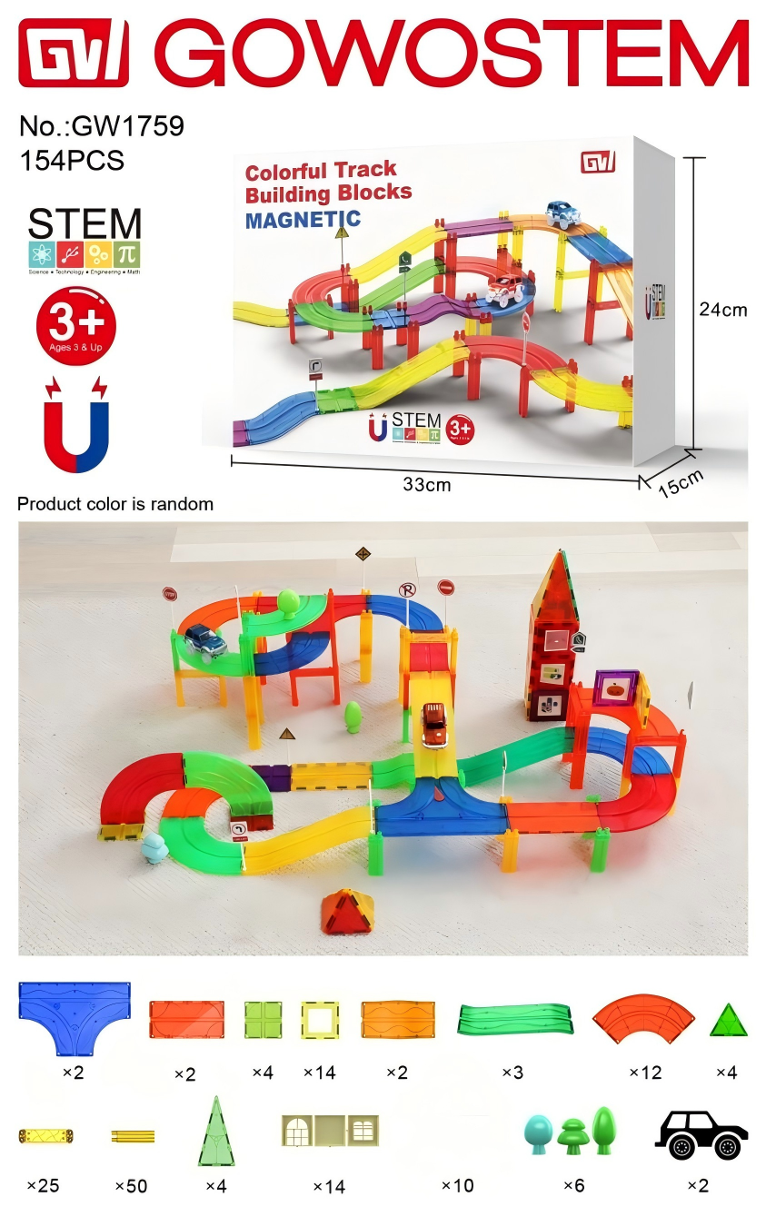 154 pieces of magnetic sheet rail city electric vehicles (including two electric vehicles)