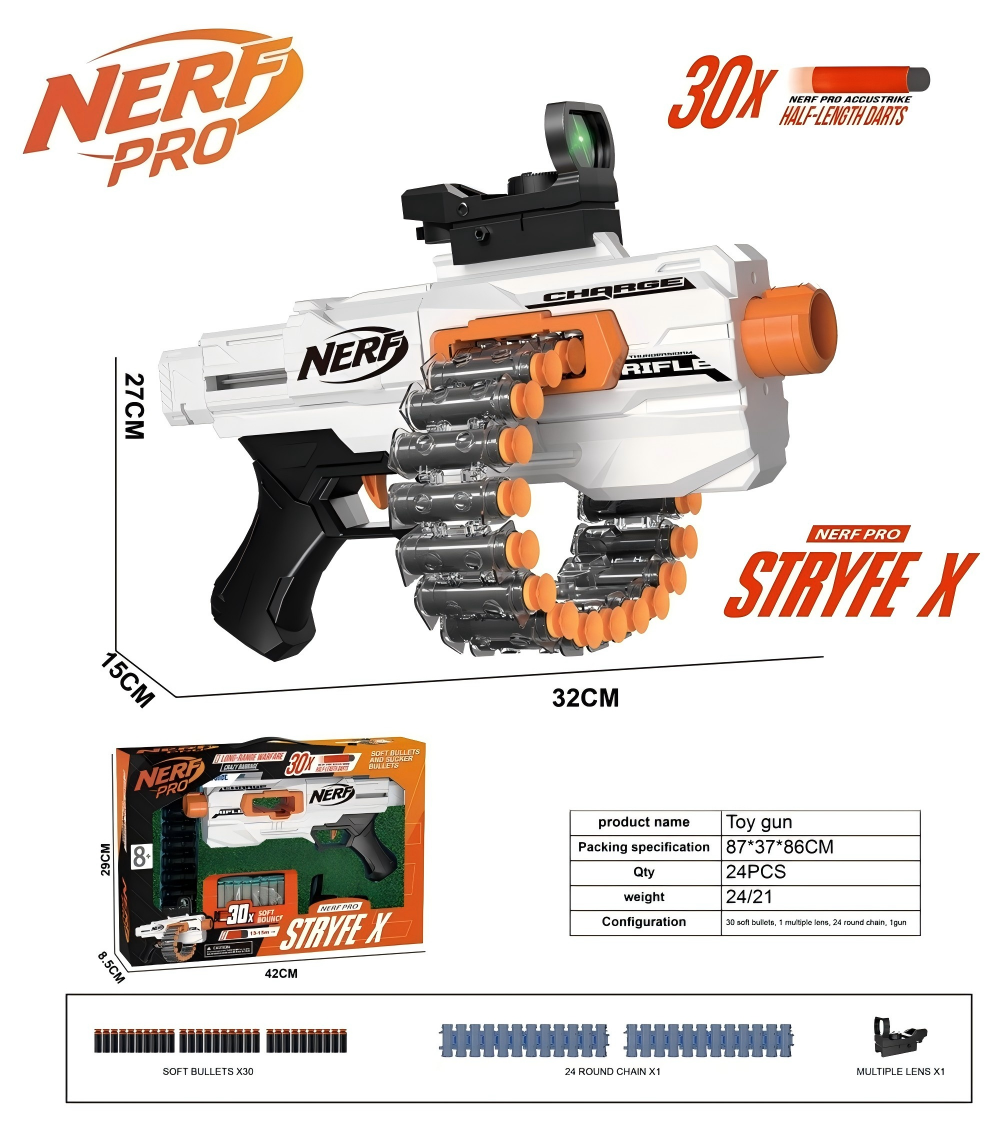 Continuous electric soft bullet gun -8 full figure