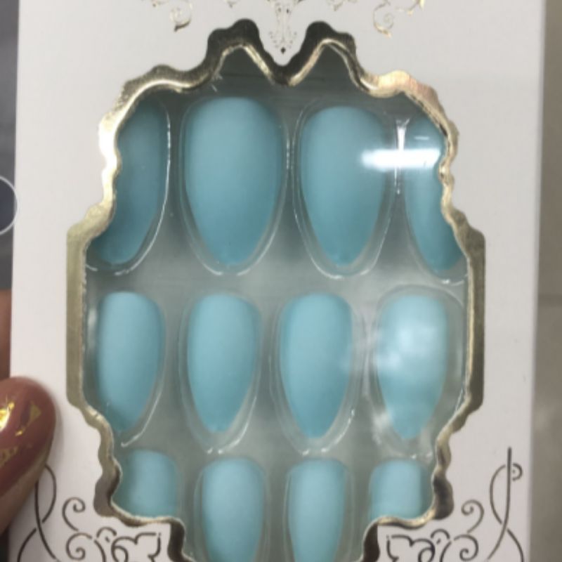 keke2808亚光尖甲12片款外贸款美甲贴片1