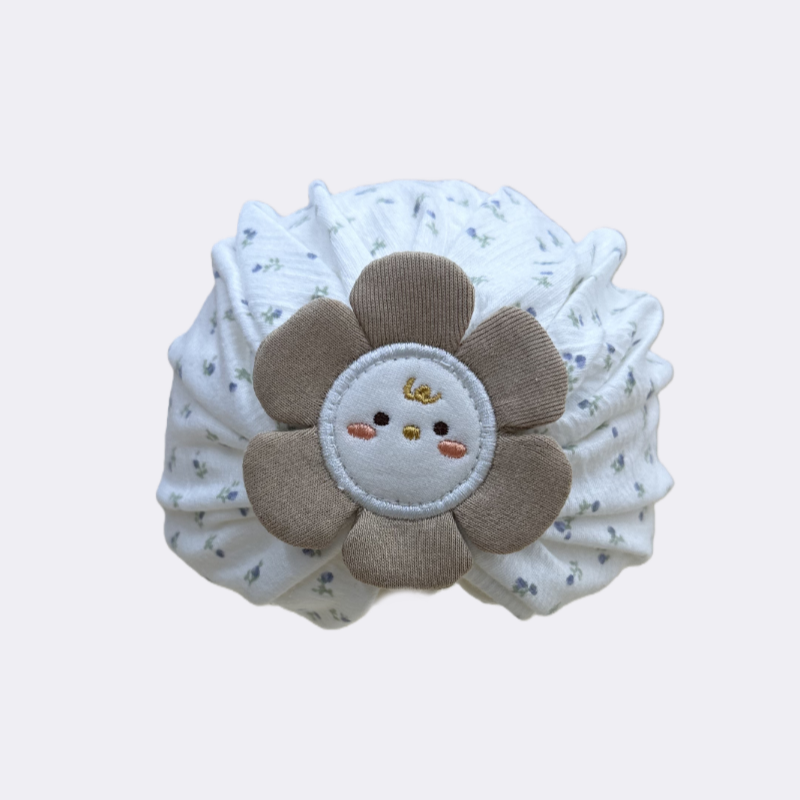 The summer three-dimensional flower breathable baby headscarf is suitable for February to May details Picture