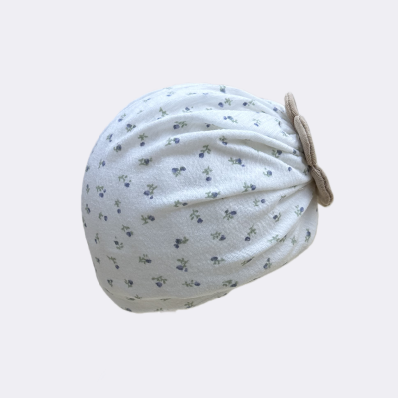 The summer three-dimensional flower breathable baby headscarf is suitable for February to May Specification drawing