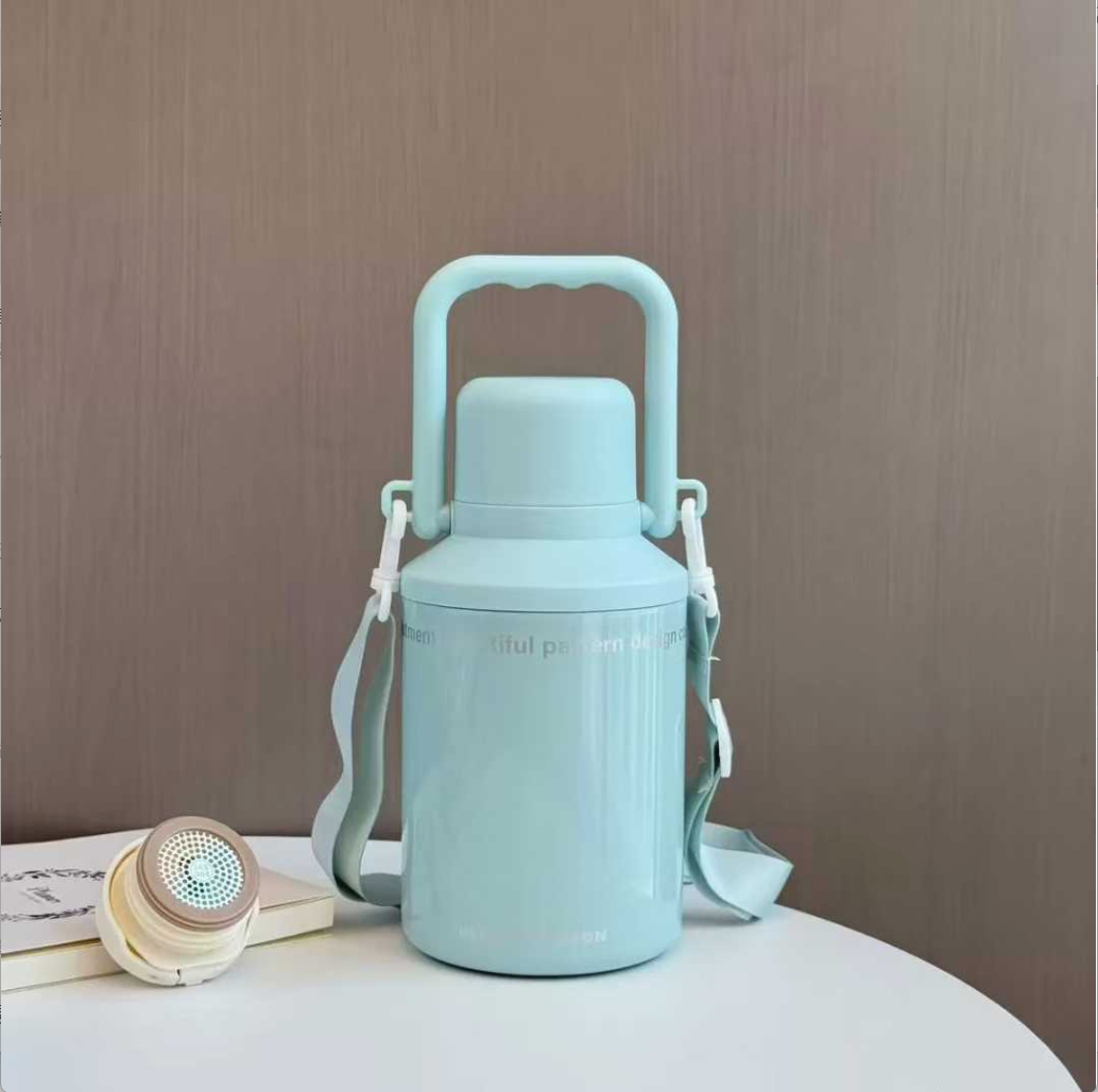 时尚便携保温壶，多色可选，畅饮便捷，保溫保冷，出行必备白底实物图