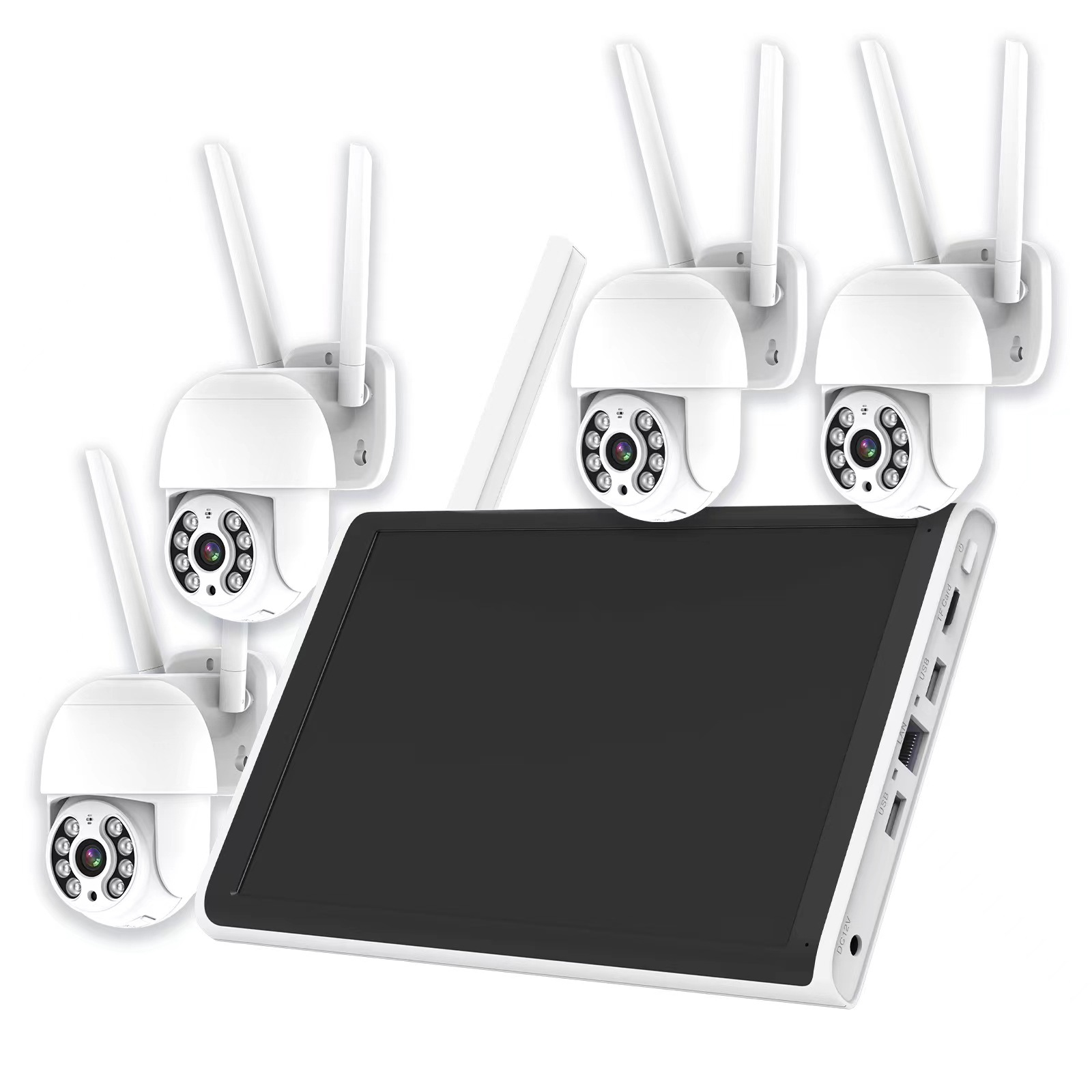 无线四路监控套装家用手机远程高清免布线攝像頭1