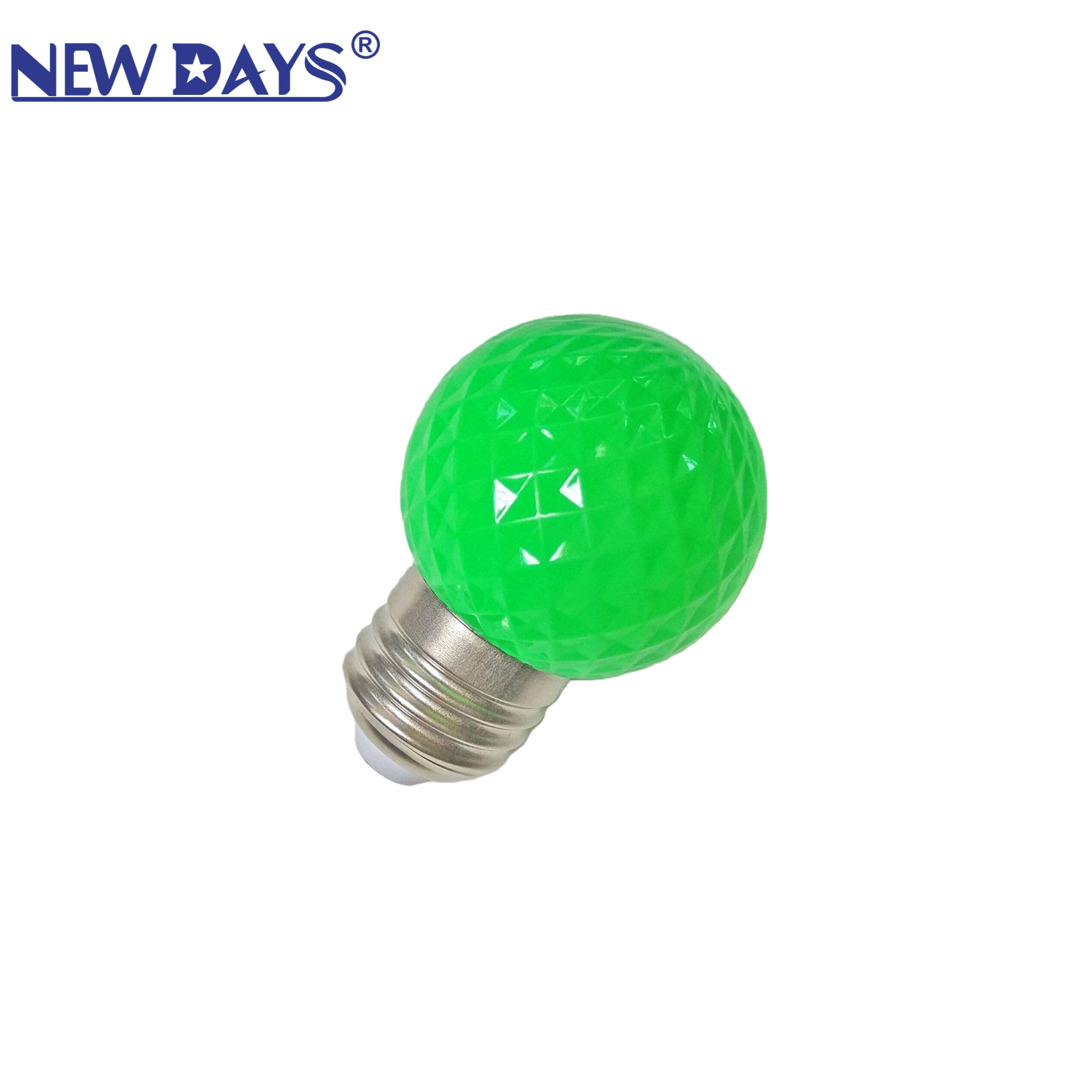 NEWDAYS brand cross-border new model manufacturer wholesale E27B22 diamond-patterned bulb bulb bulb, colorful festival LED round bulb, festive light, energy-saving small bulb Item Picture