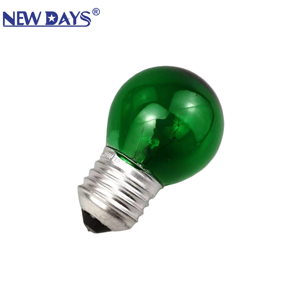 NEWDAYS brand cross-border new LEDVPC transparent color bulb, color tungsten filament bulb E27 screw socket red yellow blue green spherical incandescent lamp table lamp adjustable light Item Picture