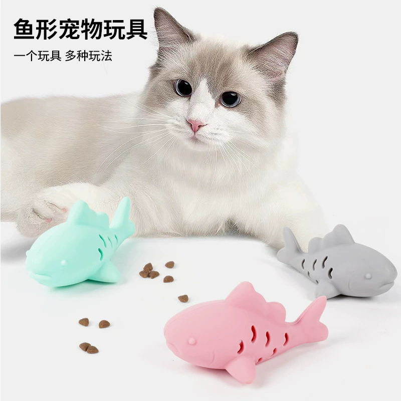 猫咪漏食器，小鱼宠物玩具，自嗨逗猫猫磨牙玩具，宠物漏食器079细节图