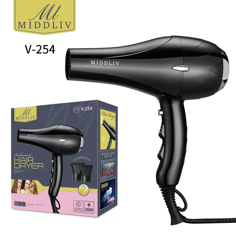 MIDDLIV大功率速干发廊家用三档调温电吹风 V-254