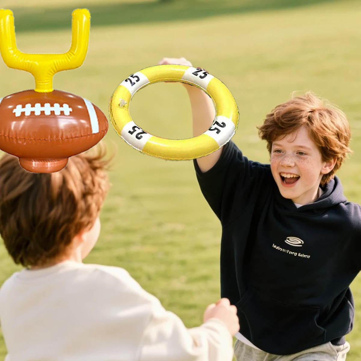 Suministro de fábrica pvc engrosado inflable olive hat virola lanzamiento celebración inflables parte-hijo interactivo al aire libre Specification image