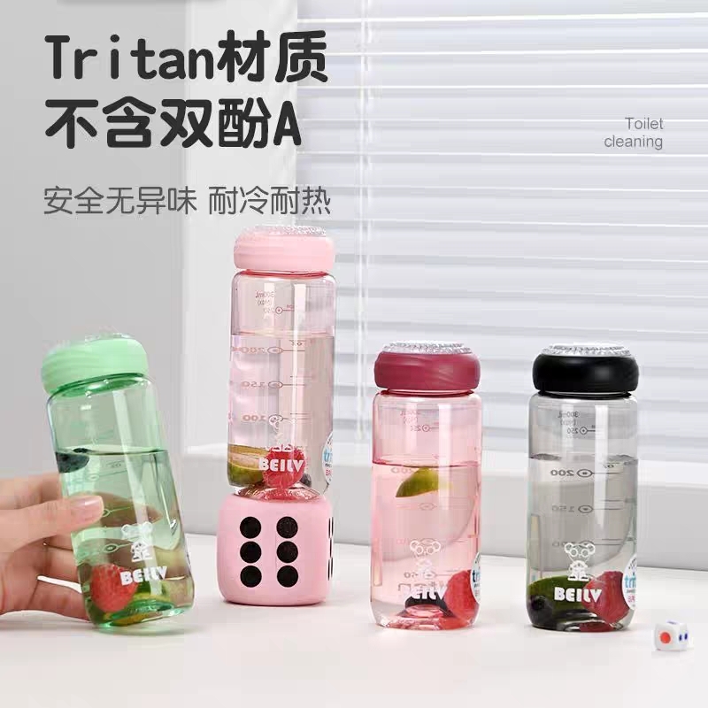 8815-300ml water cup for couples on Instagram, tritan material for mothers and babies, portable and heat-resistant mini student cup pocket cup Specification image