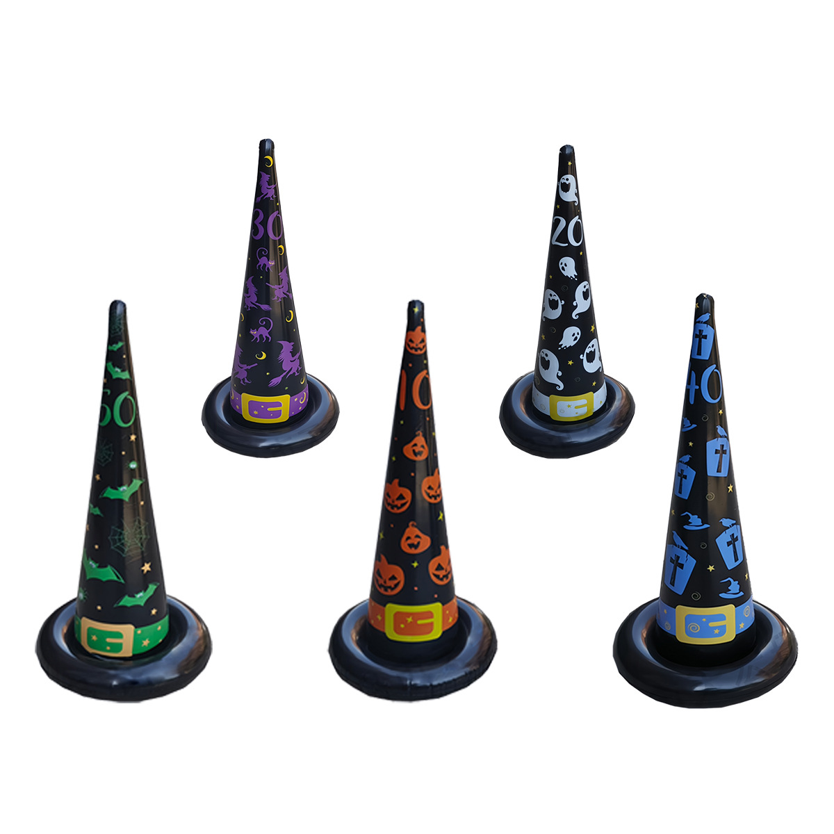 跨境现货PVC充气巫婆帽投掷套圈万圣节游戏整蛊道具鬼节气氛玩具详情图5