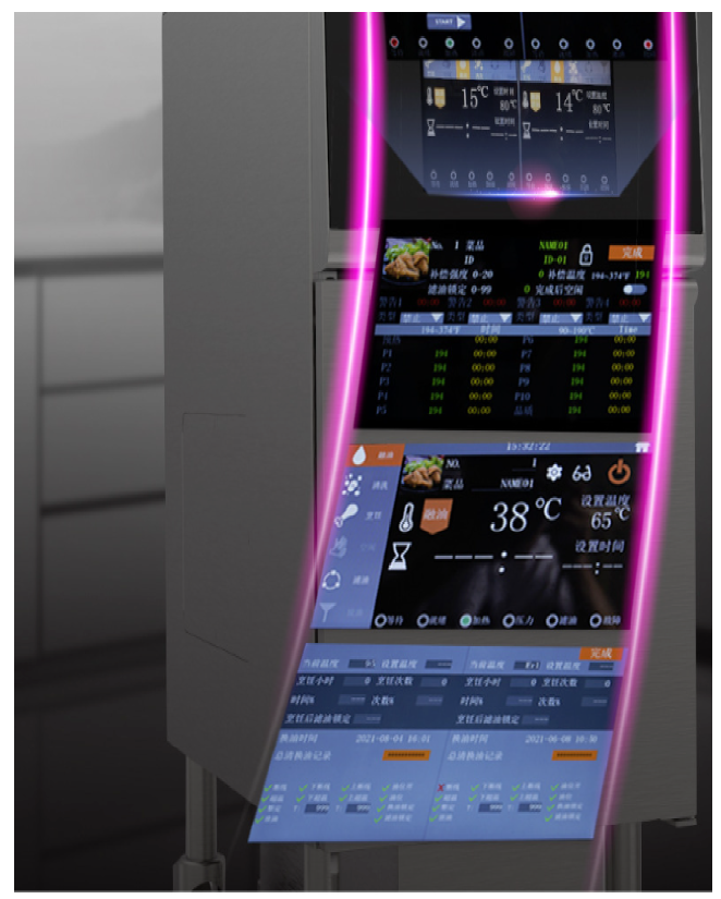 商用OFE-213L双缸立式油炸炉触摸屏款滤油易清洗炸锅详情6